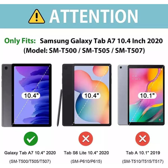 Full-body protective cover for Samsung Galaxy Tab A7 10.4-inch (2020) by 9eight5, showing the black tablet case with textured surface.