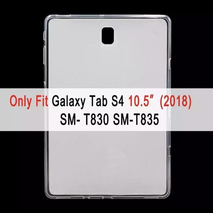 Clear full-body cover for Samsung Galaxy Tab S4 10.5-inch T830/T835 by 9eight5, protecting the tablet with a sleek transparent design.