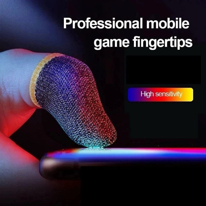 Pair of black gaming thumb sleeves from 9eight5, designed for enhanced grip and comfort during electronic gaming sessions.