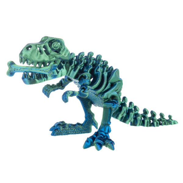Ganz 4.5 Inch Shimmer Creatures T-Rex with Bone - Articulated Fidget Toy - Assorted