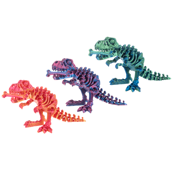 Ganz 4.5 Inch Shimmer Creatures T-Rex with Bone - Articulated Fidget Toy - Assorted