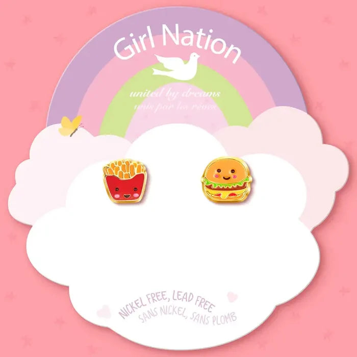 Girl Nation: The Perfect Pair Fast Food Stud Hypoallergenic Earrings