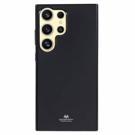 Black Goosperry phone case for Samsung Galaxy S25 Ultra by 9eight5, showing the sleek protective design on the device.