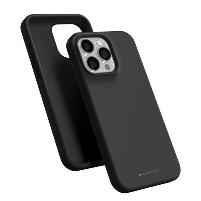 Black Goospery phone case for iPhone 15 Pro Max (6.7-inch) by 9eight5, showcasing a slim, protective design.