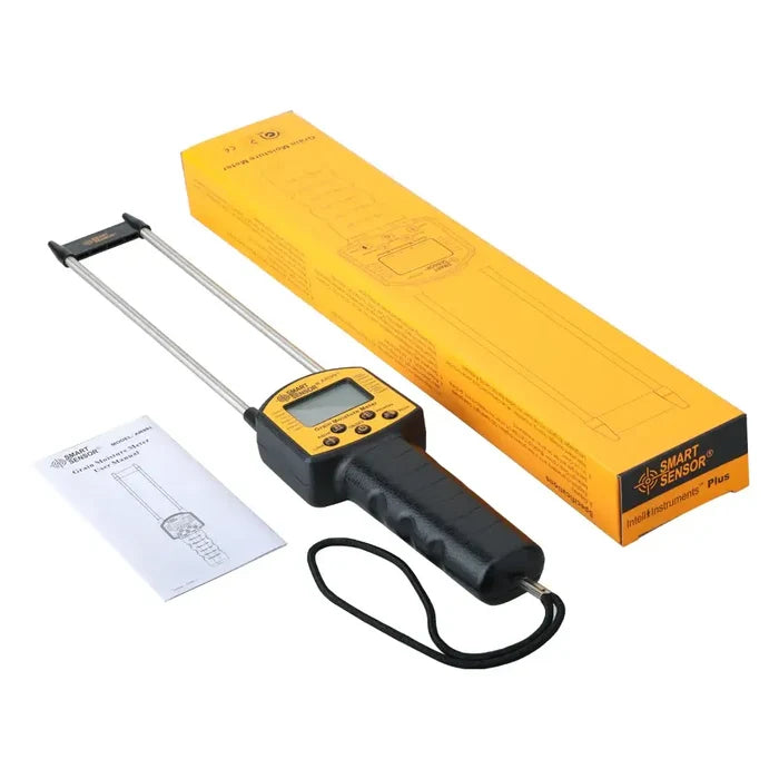 Digital HBC Grain Moisture Meter by Habicare featuring smart sensor for accurate moisture measurement of grains.