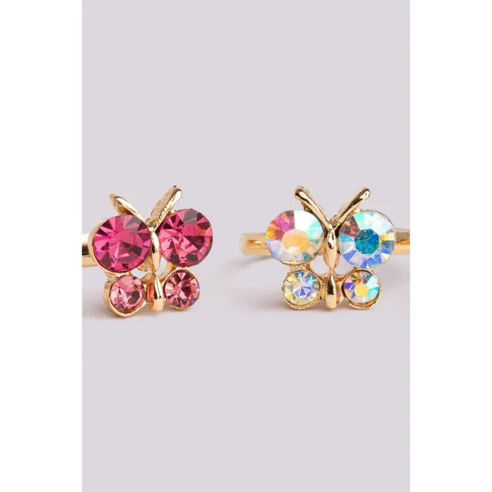 Great Pretenders Butterfly Gem Ring Set - 3 Piece