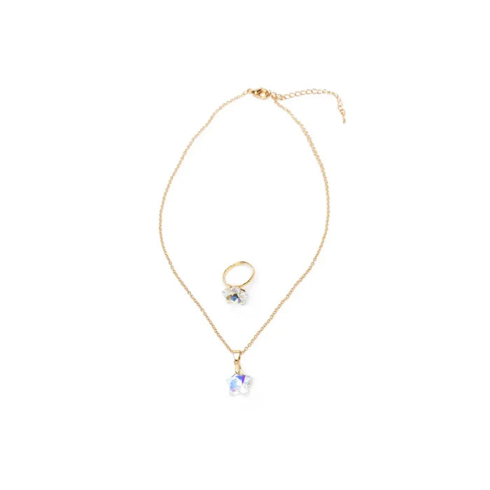 Great Pretenders Holographic Star Ring and Clip-On Earrings Set