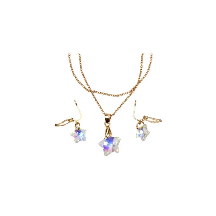 Great Pretenders Holographic Star Ring and Clip-On Earrings Set