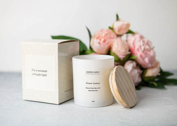 Green Lemon Scented candle | Valentine's Gift - Goodlifebean