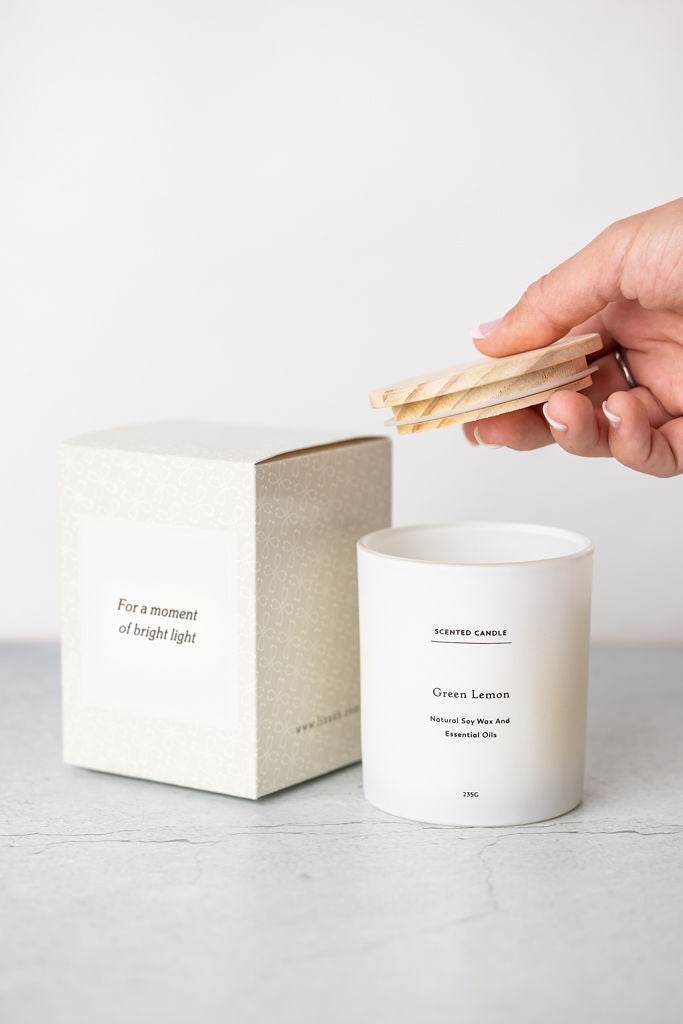 Green Lemon Scented candle | Valentine's Gift - Goodlifebean