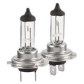 Pair of 9eight5 H7 12V halogen headlight bulbs for automotive use, shown in a pack of two on a white background.