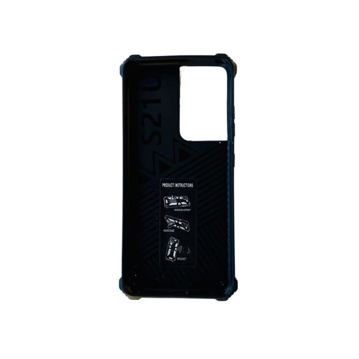 9eight5 rugged hard case for Samsung Galaxy S21 Ultra, sturdy protective phone case with textured grip and precise cutouts.