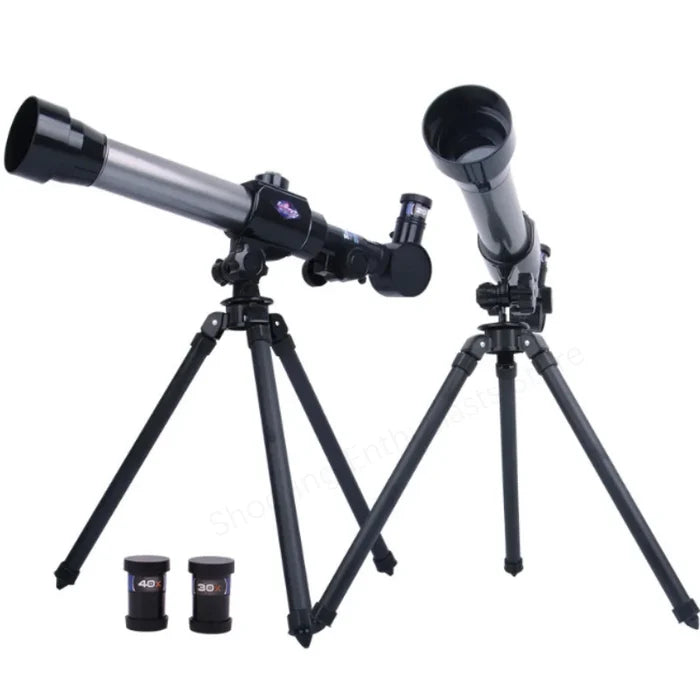 Habicare HD high-magnification SS telescope with adjustable focus and sturdy tripod for detailed astronomical viewing.