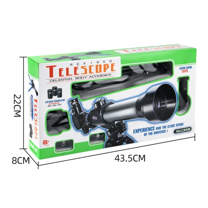 HD High-Magnification SS Telescope by Habicare with adjustable tripod and detailed lens view for outdoor astronomy observation