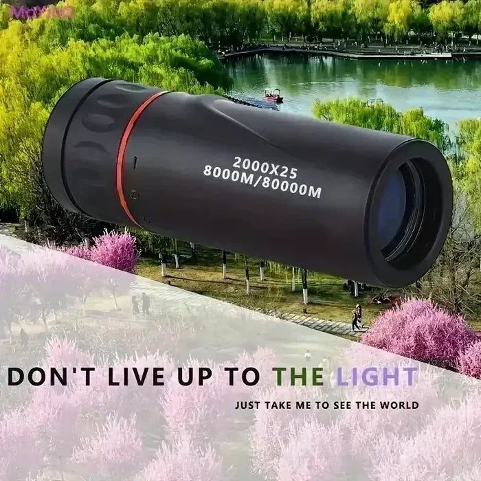 Habicare HD Monocular Telescope SS compact and portable for high-definition outdoor viewing with a smartphone attachment.