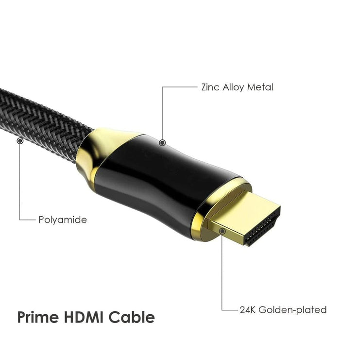 9eight5 HDMI computer and TV cable in 2m, 3m, and 5m lengths, showing connectors and flexible cable for electronic devices.