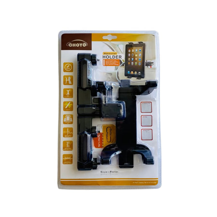 9eight5 headrest holder for iPad and tablets in vehicles, secure mounting accessory for hands-free tablet use.