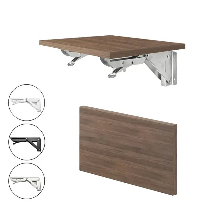 Habicare HBC heavy-duty folding shelf brackets for RV and caravan tables, set of 2, durable steel construction with mounting hardware.