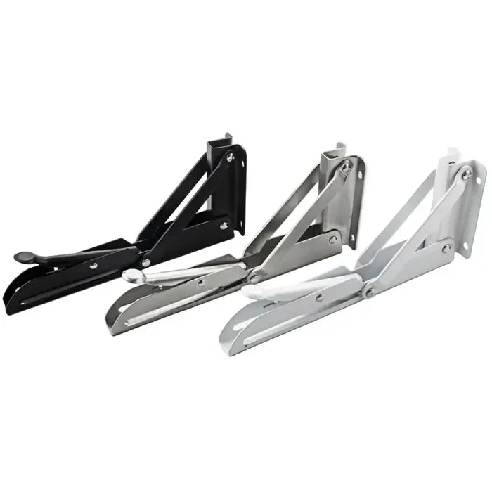 Habicare HBC heavy-duty folding shelf brackets for RV and caravan tables, set of 2, sturdy metal support brackets