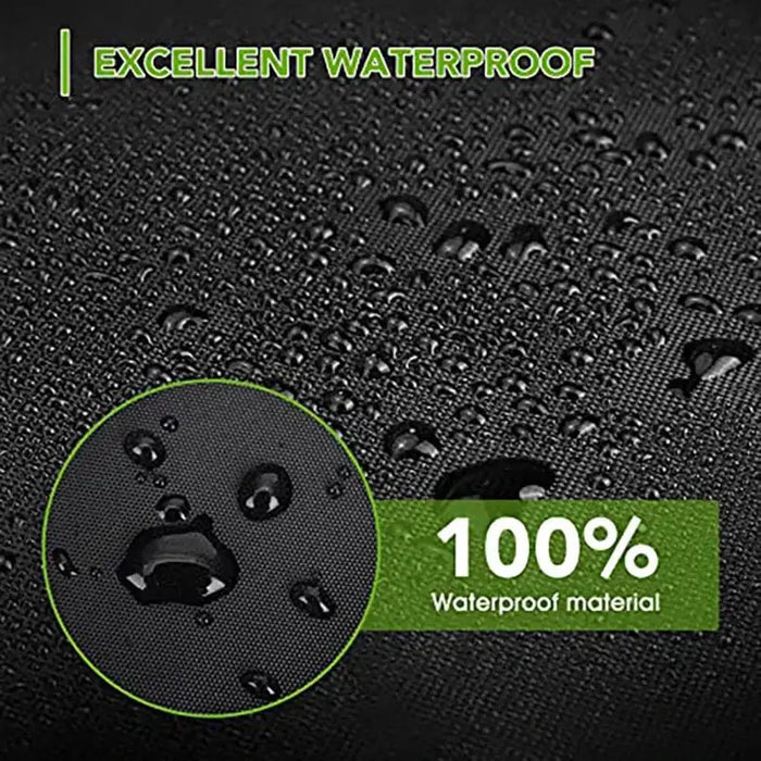 Heavy-Duty Waterproof Square Patio Furniture Cover by Habicare in black, designed to protect outdoor furniture from weather.