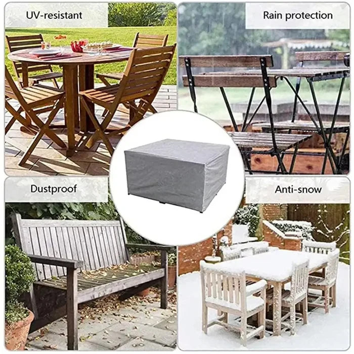 Heavy-Duty Waterproof Patio Furniture Cover by Habicare, SS size, showing durable, weather-resistant material protecting outdoor furniture.