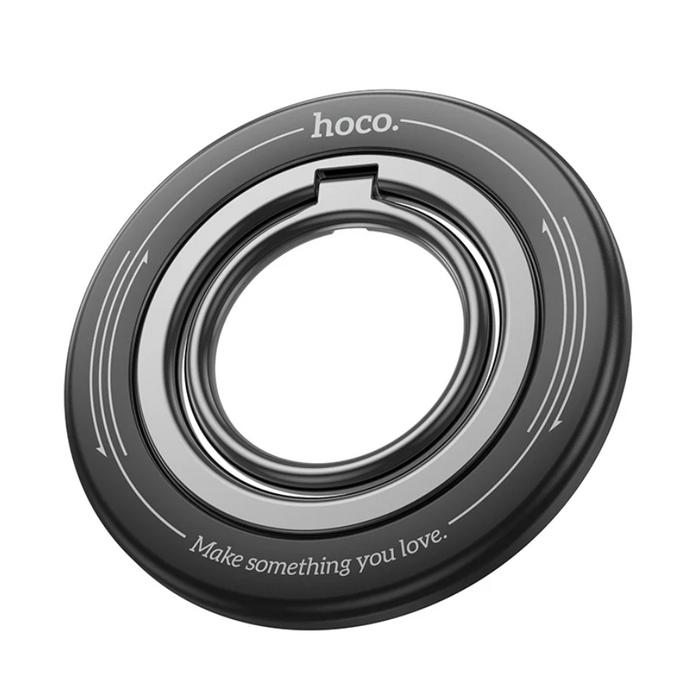 Techplus Hoco magnetic ring holder for phones, 360-degree rotation, acts as a secure grip and phone stand.