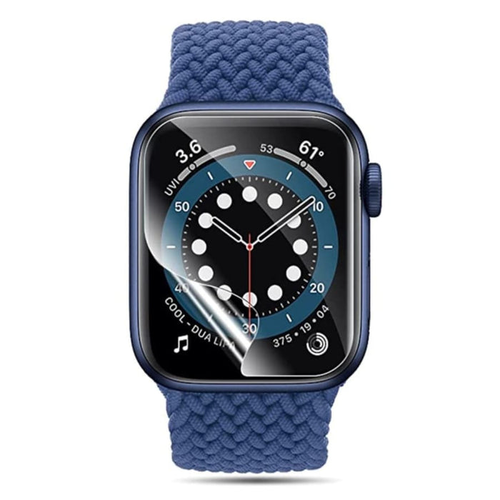 Hydrogel screen protector for Apple Watch Series 9 45mm, pack of 6, providing protection for the watch display.