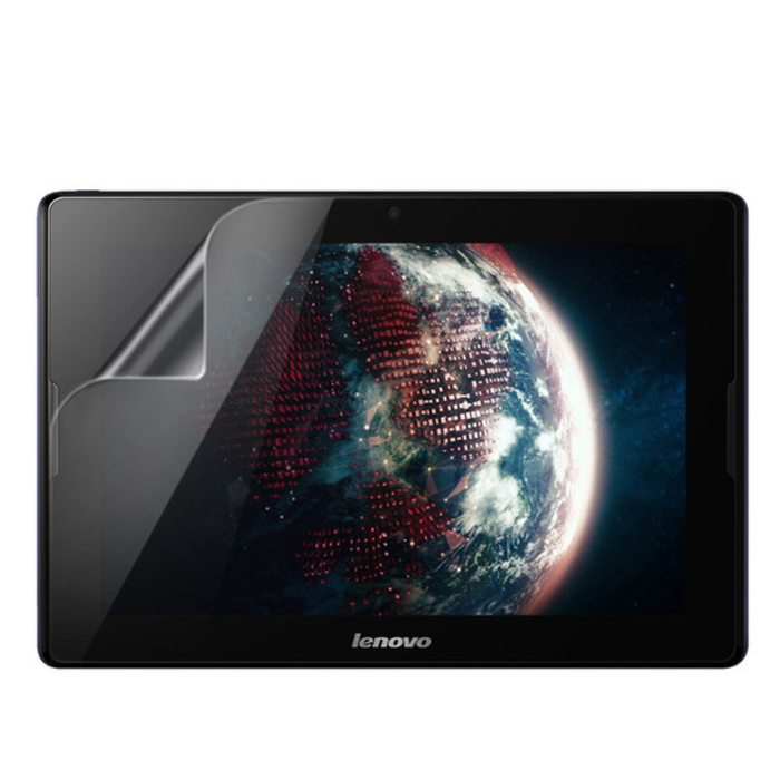 Two clear hydrogel screen protectors for Lenovo A10-70 A7600 tablets by 9eight5, shown in packaging on a white background.