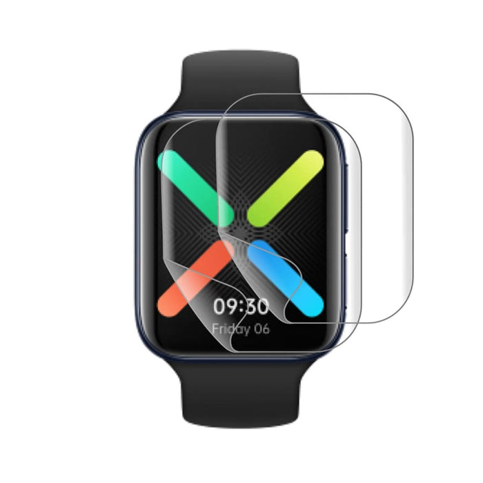 Hydrogel screen protectors for Oppo Watch 46mm, pack of 6, designed to shield and protect the smartwatch screen.