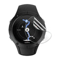 Hydrogel screen protectors for Suunto Spartan Trainer Wrist HR watch, pack of 6, showing clear, flexible protective cases on the watch screen.