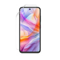 9eight5 Hydrogel screen protector for ZTE Blade V70, showing a clear, smooth film fitting the phone screen with precise cutouts.