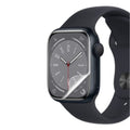 Hydrogel screen protectors for Apple Watch Series 8 45mm, pack of 6, showing clear, flexible protectors fitting the watch screen.