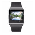 Pack of six black Hydrogel Screen Protectors for Fitbit Ionic smartwatch, showing protective film on watch face.