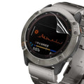 Hydrogel screen protectors for Garmin fenix 6X/6X Pro series watch, pack of 6, designed to shield the watch face from scratches.