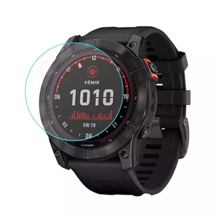 Hydrogel screen protectors for Garmin Fenix 6X and 6X Pro Series watch, pack of 6, showing clear coverage and fit.