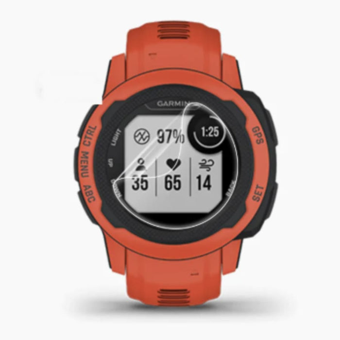 Set of six hydrogel screen protectors for Garmin Instinct watch, providing durable protection for the watch display.