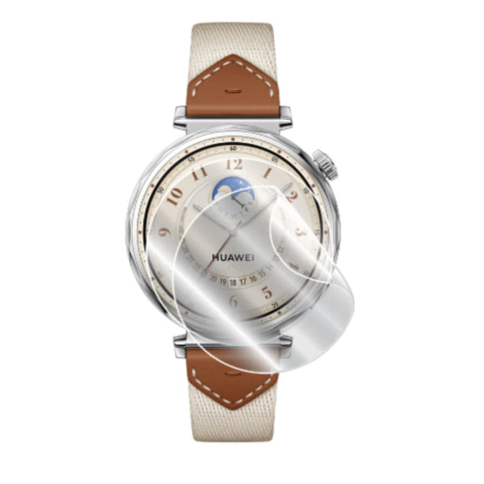 Hydrogel screen protectors for Huawei GT5 41mm smartwatch, pack of 6, clear and flexible protective film for watch screens.