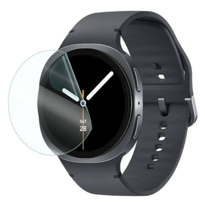 Hydrogel screen protector for Samsung Galaxy Watch 8 40mm, pack of 6, providing scratch and impact protection for the smartwatch.