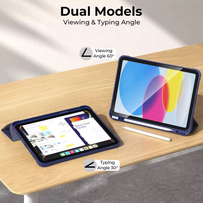Black 9eight5 iPad cover for 11-inch iPad A16 (2025) and 10th Gen 10.9-inch iPad (2022), protective tablet accessory.