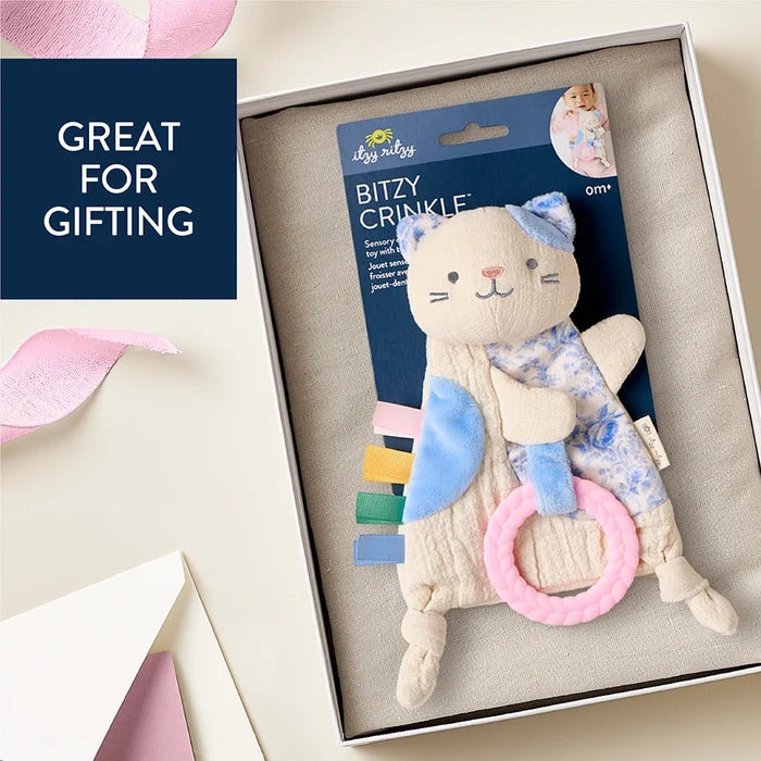 Itzy Ritzy Bitzy Crinkle™ Kitty Plush Teether Toy