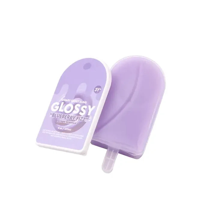 J'adore 4 oz Popsicle Glossy Slime - Blueberry Fizz