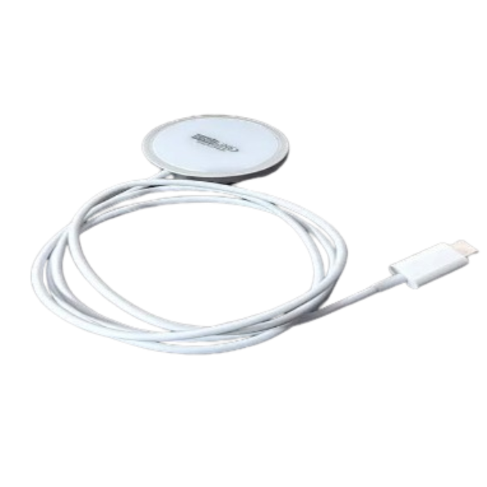 Kinglink 1m 15W magnetic wireless charger by 9eight5, showing the sleek black charger with magnetic attachment for compatible devices.
