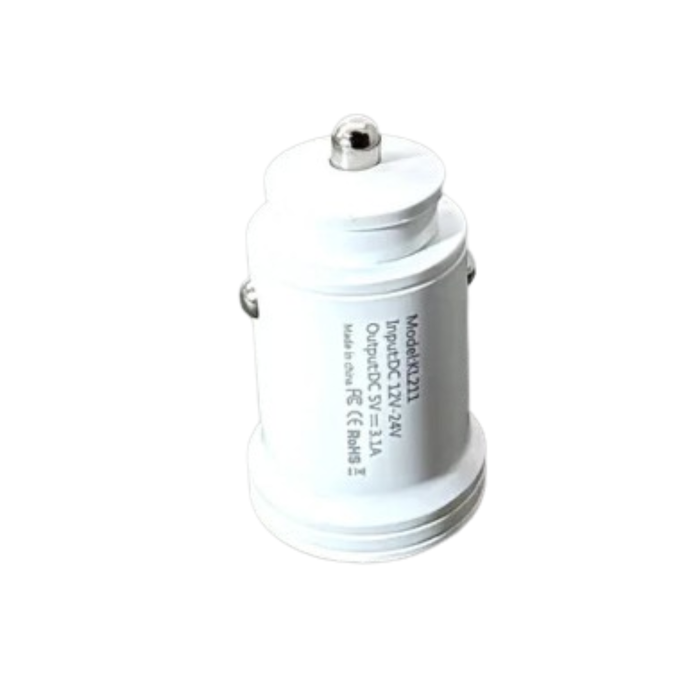 9eight5 Kinglink QC 3.1 Car Charger KL211 with dual USB ports on a sleek black electronic accessory.