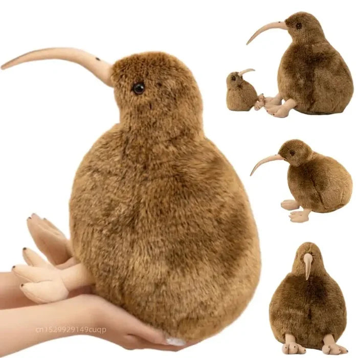 Habicare Kiwi Bird plush toy in two sizes, soft and cuddly, ideal for children and plush toy collectors.