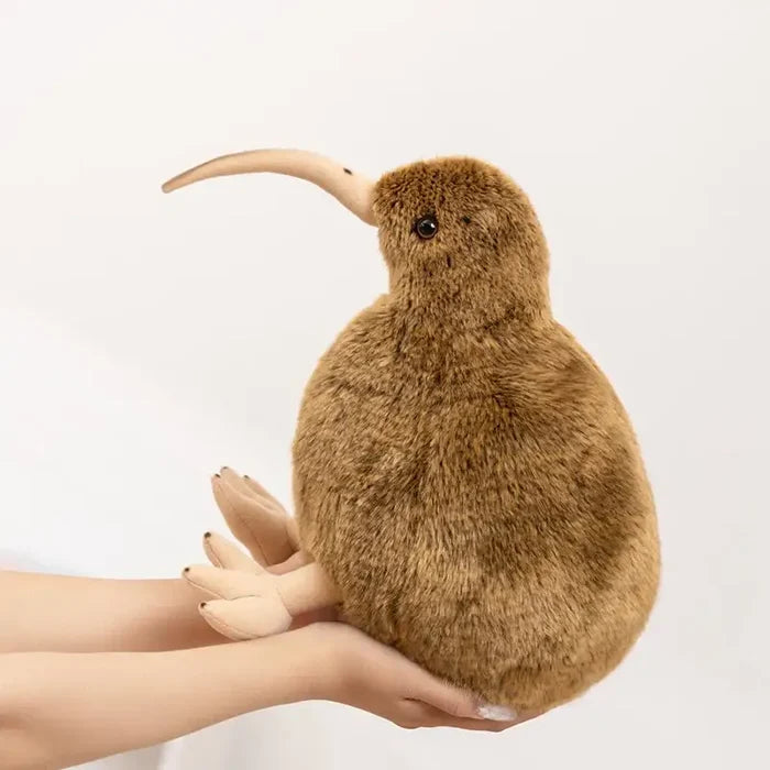 Habicare Kiwi Bird plush toy in small 12cm size, soft and cuddly for children or collectors, featuring detailed kiwi bird design.
