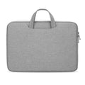 Gray 15.4-inch 9eight5 laptop bag with padded shoulder strap and multiple compartments, designed for convenient laptop protection.