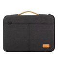 9eight5 15.6-inch laptop bag showing padded exterior, zipper closure, and adjustable shoulder strap for laptop protection.