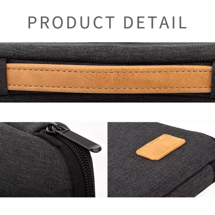 9eight5 15.6-inch laptop bag with padded compartments, durable nylon exterior, and adjustable shoulder strap for everyday use.