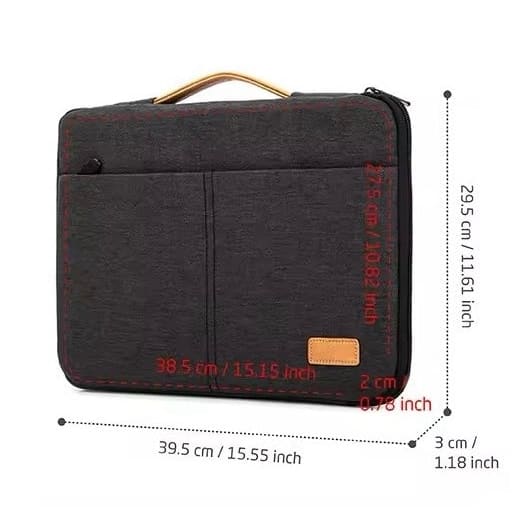 9eight5 15.6-inch laptop bag with padded compartments, durable fabric, and adjustable shoulder strap for secure carrying.