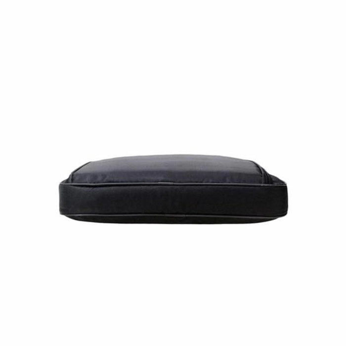 9eight5 15.6-inch laptop case showing a sleek, padded black laptop bag with zipper closure and carrying handle.